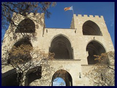 Torres de Serranos - backside of the structure, facing the old town.